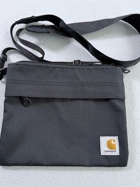 Unisex Carhartt WIP Vernon Strap Bag Black Cordura Crossbody Sling